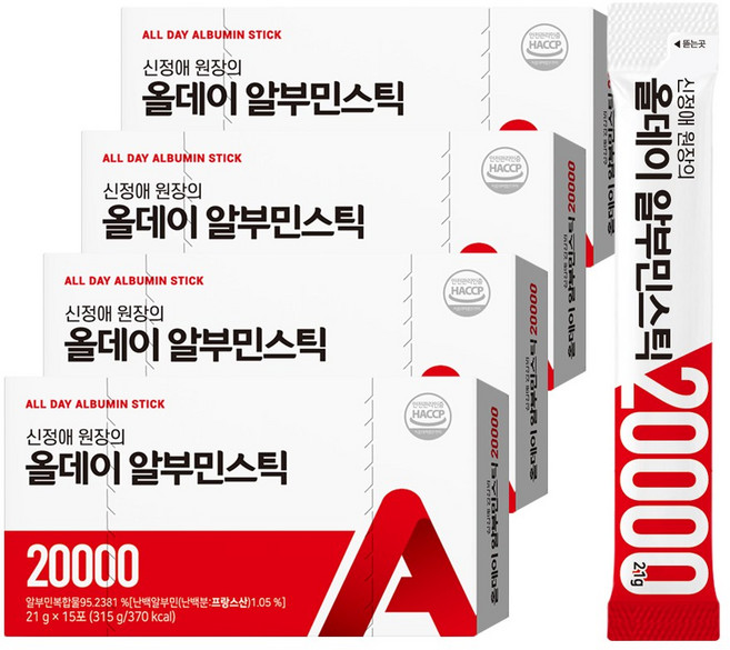 신정애 원장 올데이 알부민스틱 20000, 15회분, 4박스