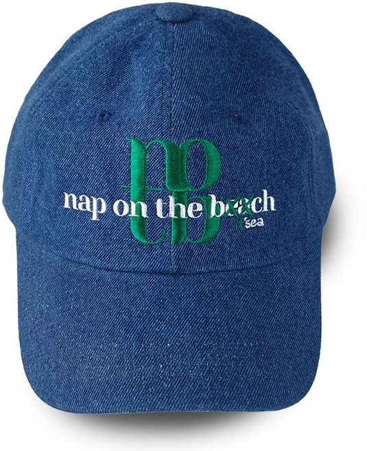 [naponthebxxch] DOUBLE LOGO BALL CAP Denim 넵온더비치 더블 로고 볼캡 데님