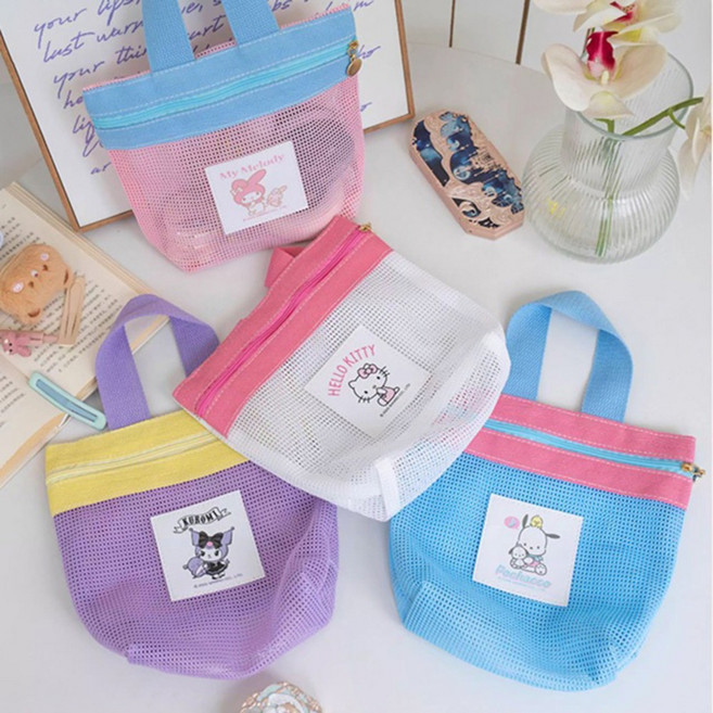산리오 메쉬백 내부포켓 파우치