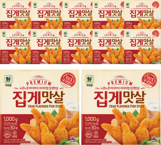 사조 대림선 게맛살튀김 1kg x 12개 집게맛살