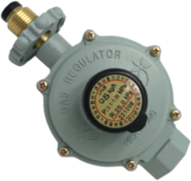화영 5kg/h 준저압 가스압력조정기 LPG 가스조정기 업무용 6kPa 10kPa 15kPa 25kPa 중 택 1, 출구압력 25kPa, 1개