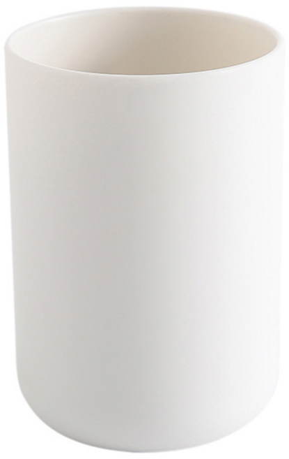 簡約居家軟性塑料漱口杯 附插槽 情侶牙刷杯, 1個, 純白, 純白