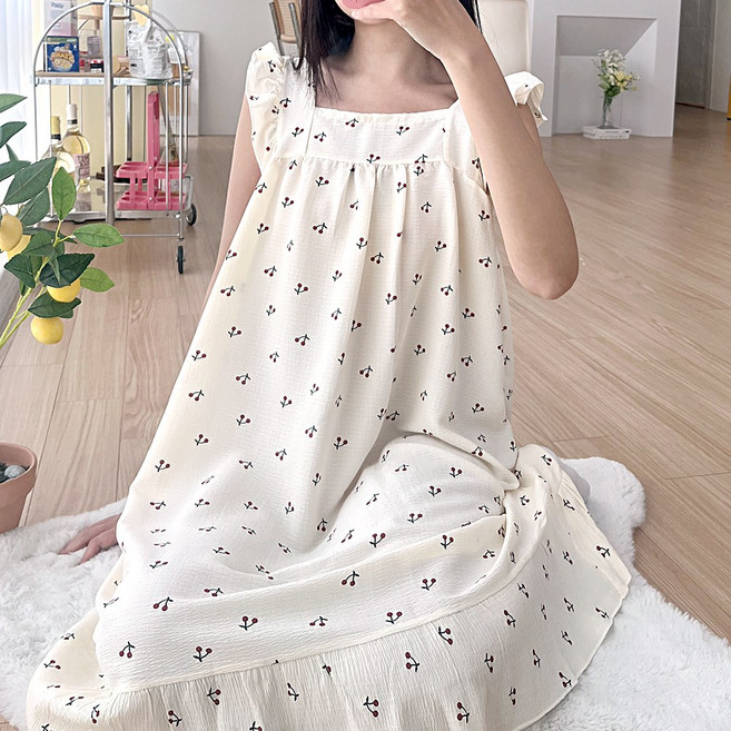 엘라운지 프릴 44-99 빅사이즈 원피스 홈웨어 잠옷