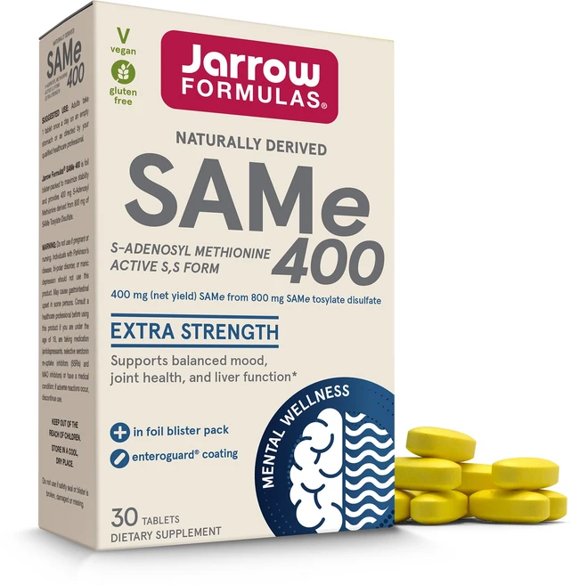 자로우 SAMe 400 엑스트라 스트렝스 S아데노실 L메티오닌 400mg 글루타치온부스터, 2개, 30정 - 쿠팡