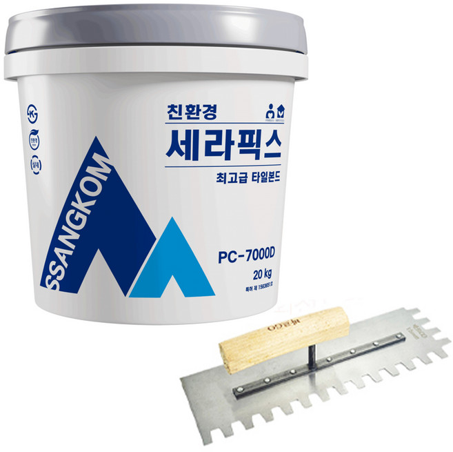 시트라인 쌍곰 세라픽스 7000D 20kg + 바르고 톱니고대 타일접착세트, 1세트