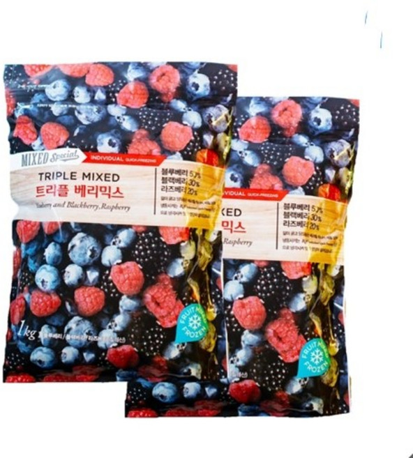 칠레 트리플 베리 냉동 2킬로그램, 1세트, 2kg