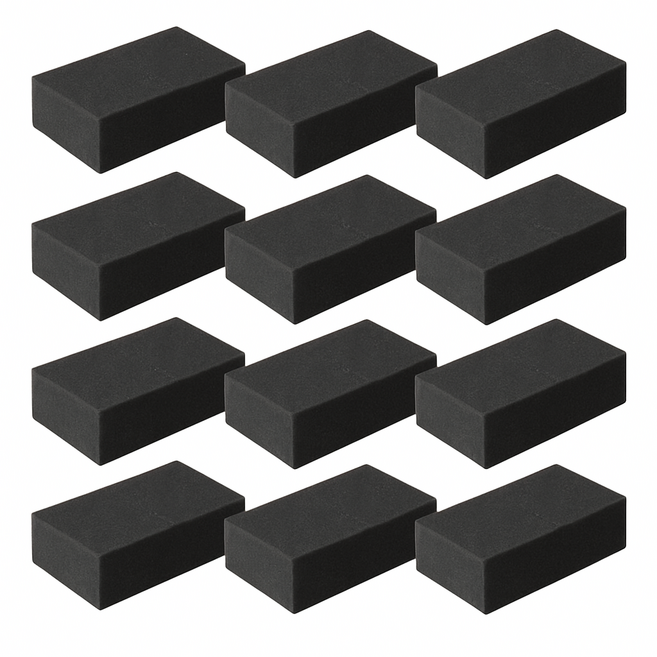 미용실 스펀지 미용 스폰지 털이, 12개, 블랙