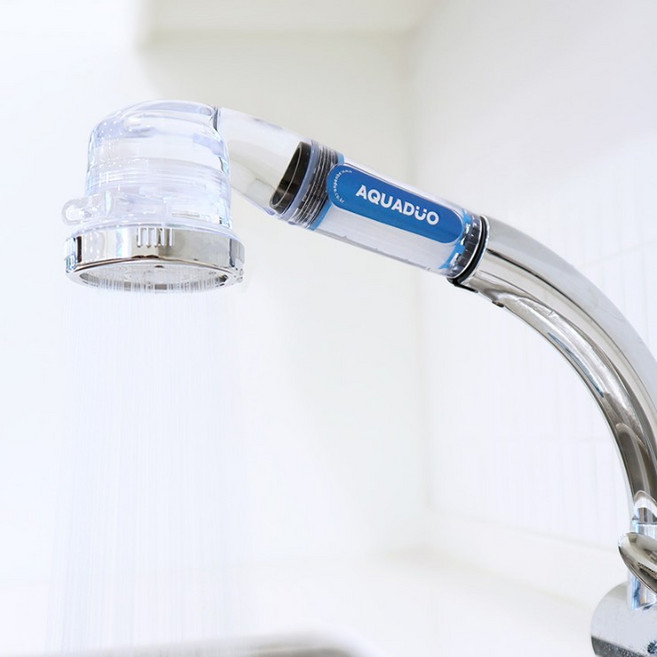 [아쿠아듀오]보급형 싱크대 정수필터 (SF-1000) 1년구성 SET( 필터헤드(필터 1개내장)+리필필터8개 ), 플렉시블형 SET(필터헤드+리필필터8개), 1개