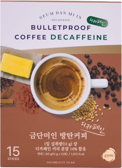 금단미인 방탄커피 디카페인 1개, 1박스, 15회분
