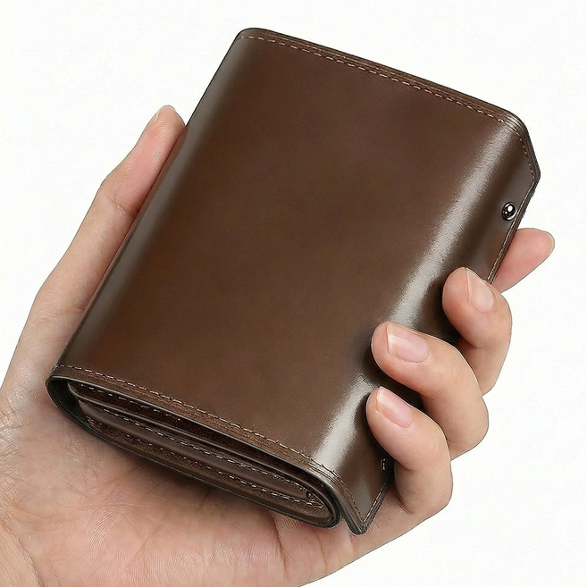 Luxeed 남성 지갑 천연가죽 RFID 차단 대용량 카드지갑 반지갑 심플 남자 선물용 남녀공용