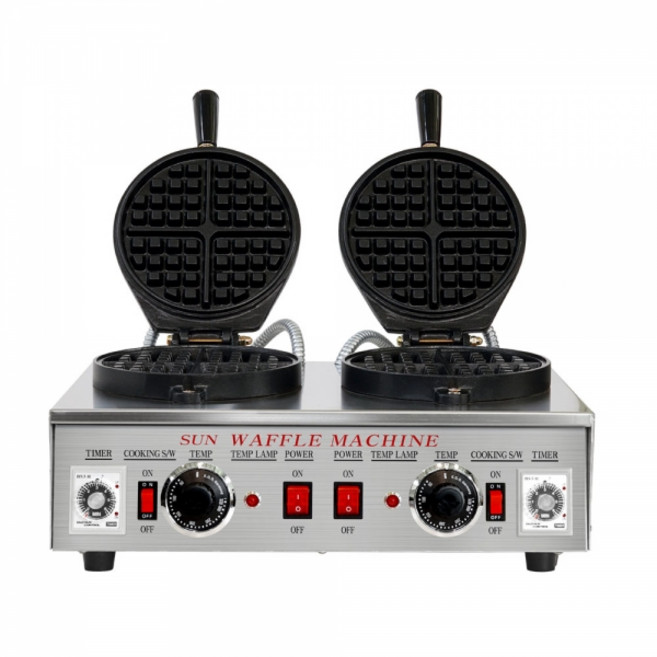 태양산업 SUN 업소용 벨기에 와플기계 크로플기계 와플메이커, 벨기에 원형2구
