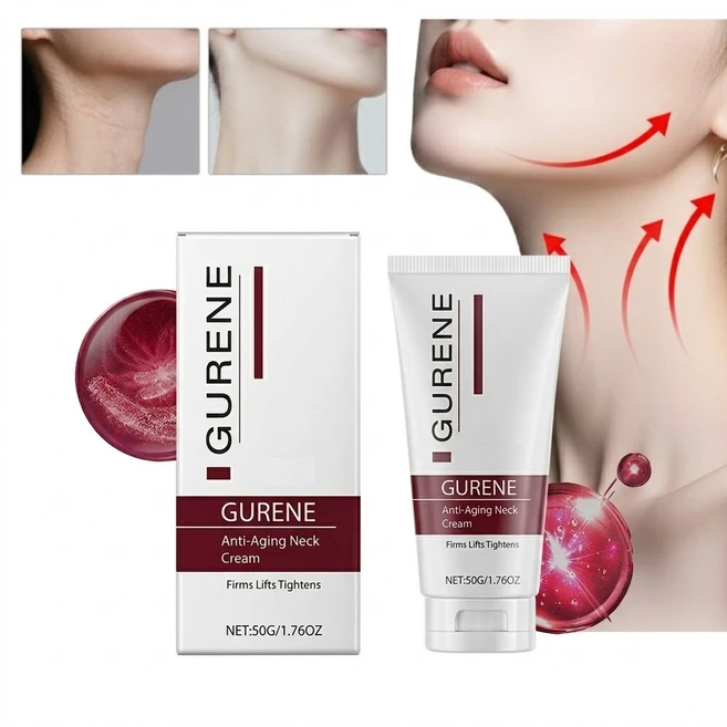 Gurene넥 크림 목 주름 1위 넥크림 목주름크림 안티에이징 타이트닝 팔자주름크림, 1개, 50g - 쿠팡