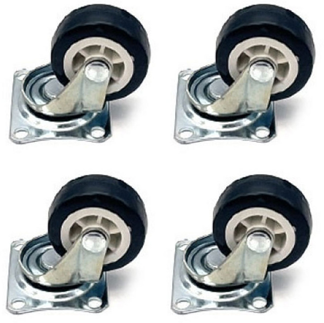 아이베란다 블랙 우레탄 소형바퀴 캐스터 회전 가구 바퀴, 4개