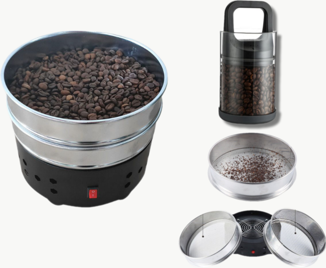 올인원 가정용 홈로스팅 로스터기 쿨러 세트, 쿨링기 세트, 1개