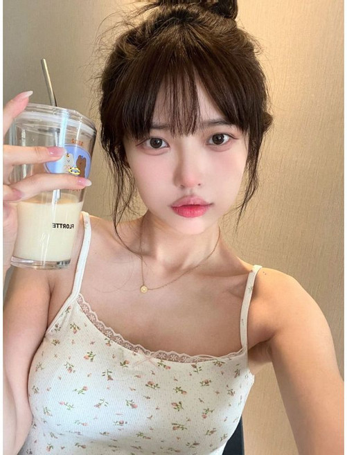 碎花吊帶背心