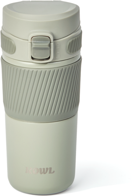 코울 테카포 원터치 데일리 스텐316 진공 보온보냉 거름망 차망 티 텀블러, 1개, 포레스트 그린, 450ml