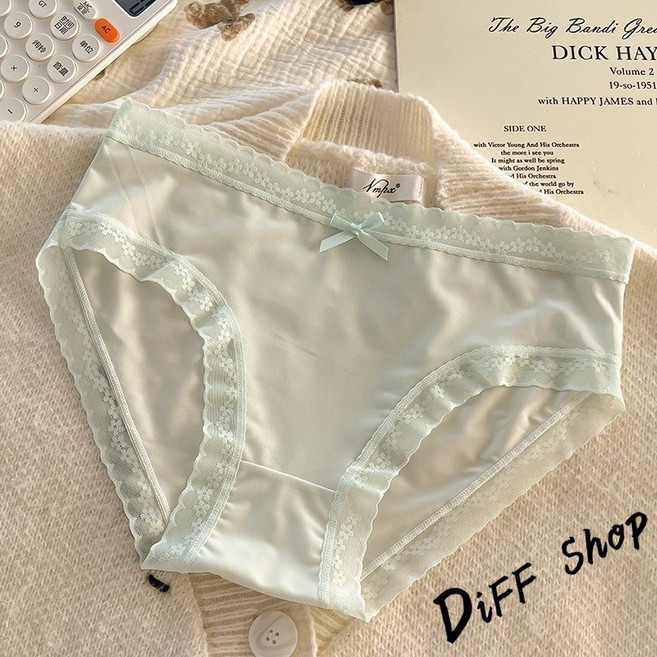 韓版奶油色超薄冰絲無痕內褲, 【U33】淺綠
