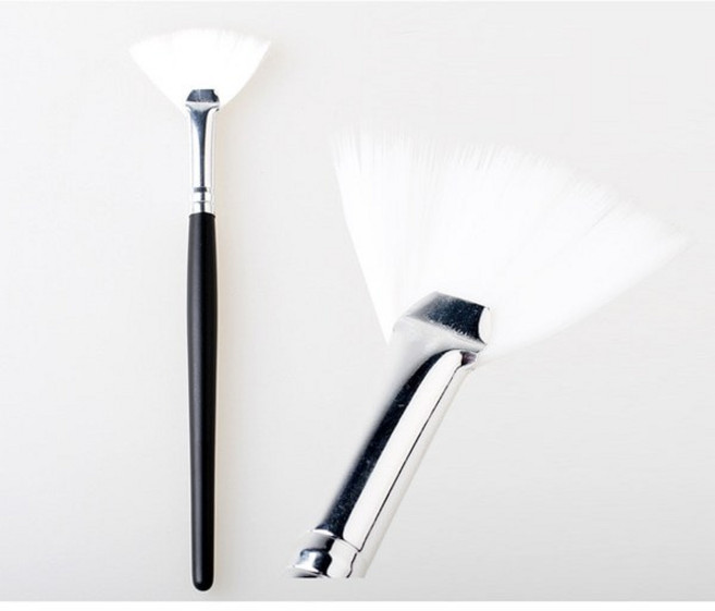 코부 부채꼴 팩붓 필링 마스크 팩브러쉬, 1개, 블랙