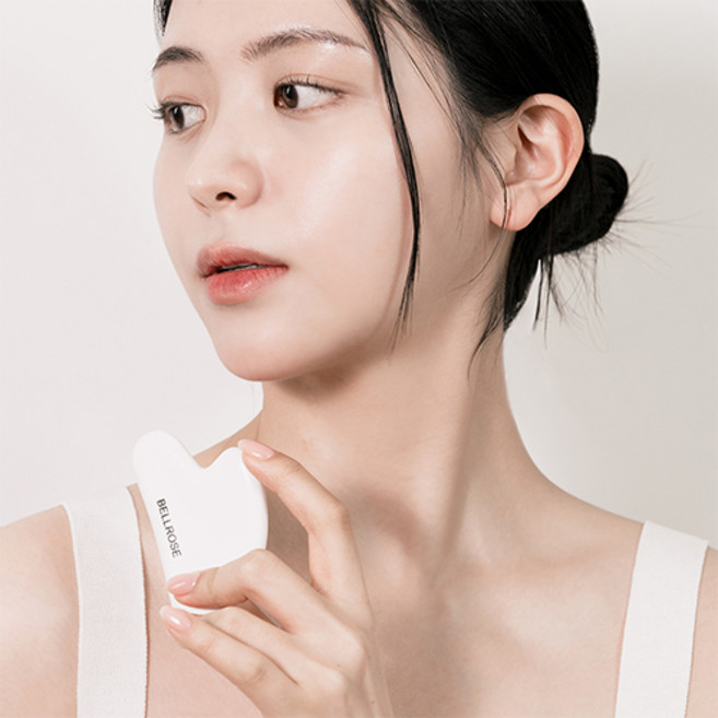 벨로즈 세라믹 괄사 얼굴 두피 바디 도자기 마사지 마사지기 도구, 1개