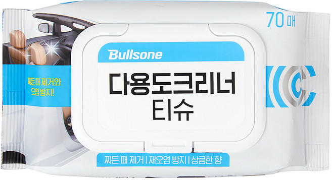 불스원 다용도크리너티슈 티슈 다용도크리너 천연가죽 김서림방지 유막제거 발수코팅 크리스탈 레자왁스 레인OK, 1개
