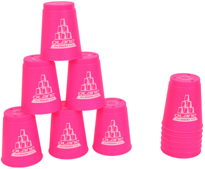 오레인 스포츠스택 스피드컵 컵쌓기, 핑크, 1개
