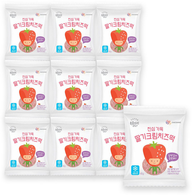대상 딸기크림치즈떡, 10개, 40g