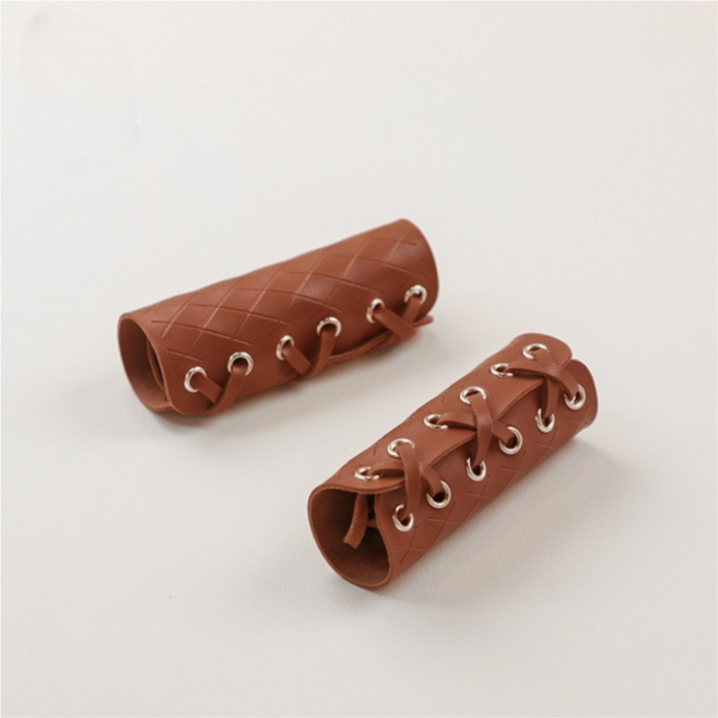 천끝 오토바이 핸들 자전거 그립 스트롤 가죽커버, 1세트, 브라운