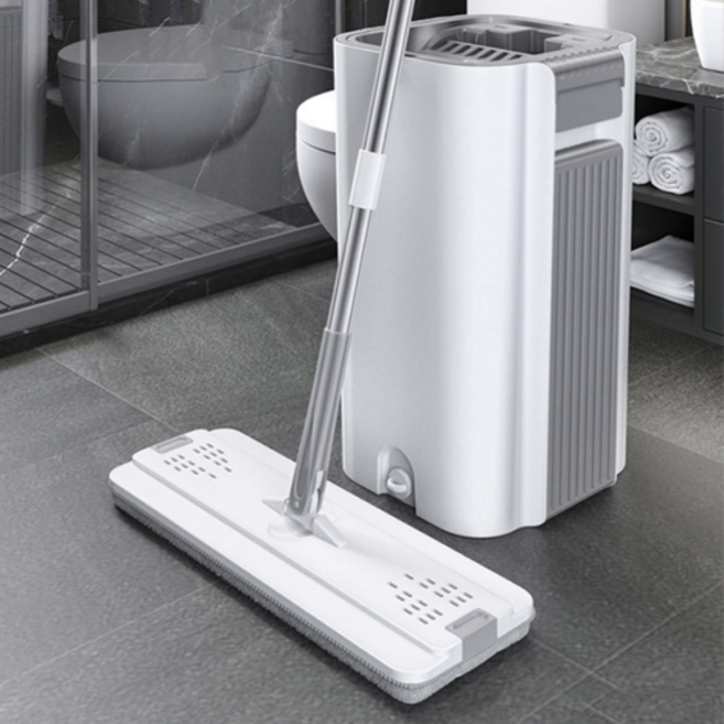 홈 노터치밀대 물걸레밀대 밀대걸래+극새사패드 4개, 밀대 청소기세트