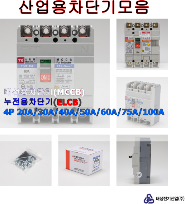 태성전기 누전용 차단기 ELCB 4P 3상4선식 100AF 국내생산 KS인증, ELCB 75A, 1개