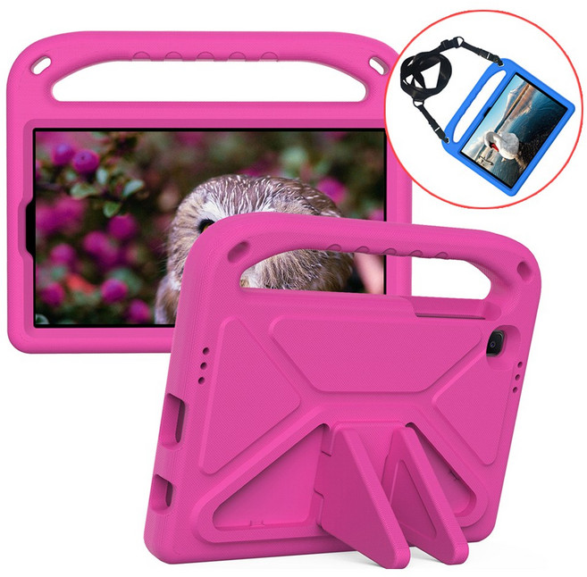 갤럭시탭 A7라이트 에바폼케이스 갤탭 lite 8.7인치 SM-T225 T220 (스트랩증정), 핑크, 1개