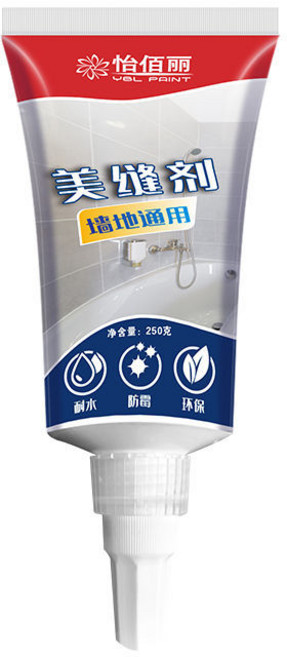 美縫磁磚縫隙修補劑 填縫劑 地磚防霉 防水防霉 瓷磚補縫膠, 1個, 亮黑色 250g