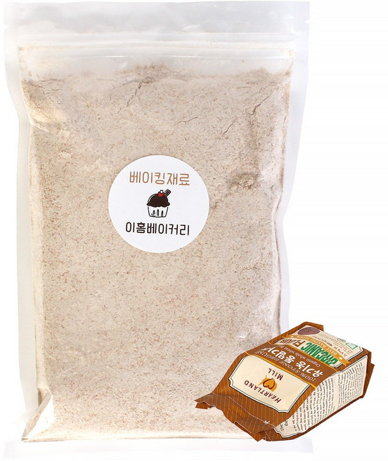 유기농 통밀가루 (미국산 허트랜드밀 100%), 1개, 500g