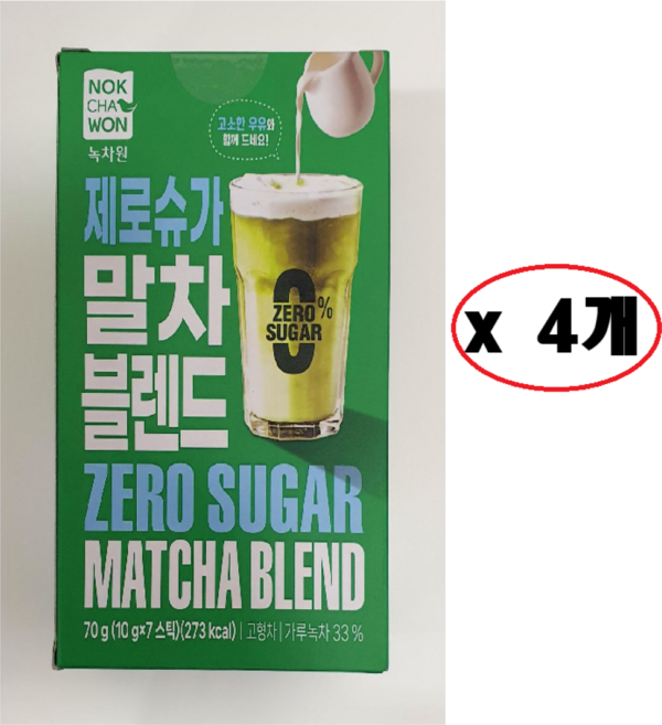 녹차원 제로슈가 말차블렌드, 10g, 7개입, 4개