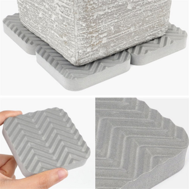 이다살림 사각 진동방지패드 그레이 4P 냉장고받침