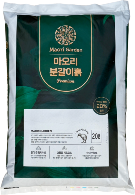 마오리 분갈이흙 프리미엄 대포장 배양토 상토, 20L, 1개