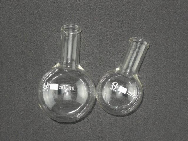 GIDI 儀器 圓底燒瓶50ml-1000ml；實驗室器材 玻璃燒瓶 平底燒瓶 長頸燒瓶 燒杯 三腳架 丸底燒瓶, 1個, 圓底燒瓶(收據),50ml, 50ml