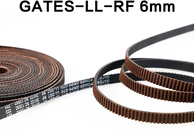 3DSWAY 2/5/10M 2GT 개방형 동기 타이밍 벨트 폭 6mm 고무 테이프 피치 프린터 부품 용 내마모성 Ender, 03 GATES-LL-RF 6mm, 01 5M