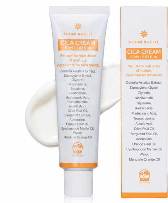 블루밍셀 시카 재생크림 피부과 레이저 시술후 점뺀후 진정 수분 장벽 강화 여드름흔적 크림, 1개, 60g