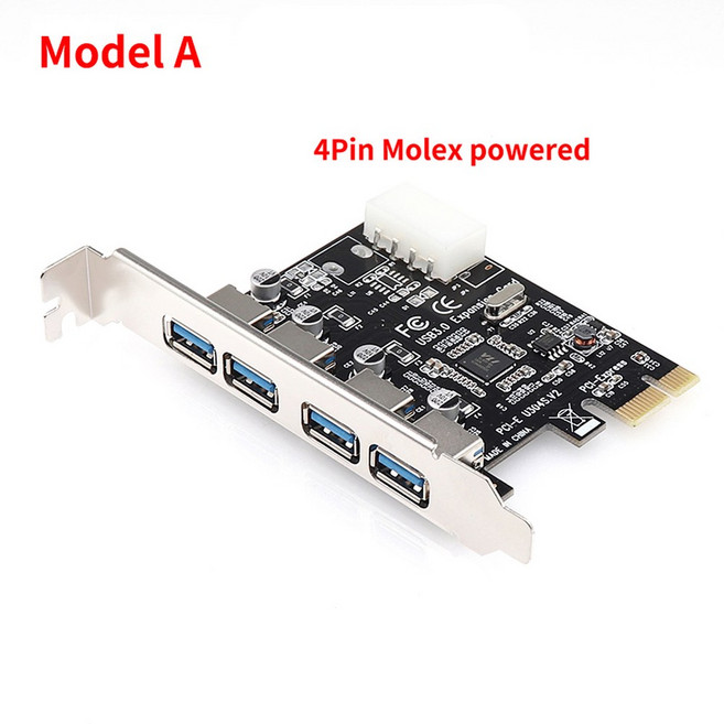 PCI 익스프레스 PCIE USB 포트 허브 1X 컨트롤러 USB3 카드 어댑터, A