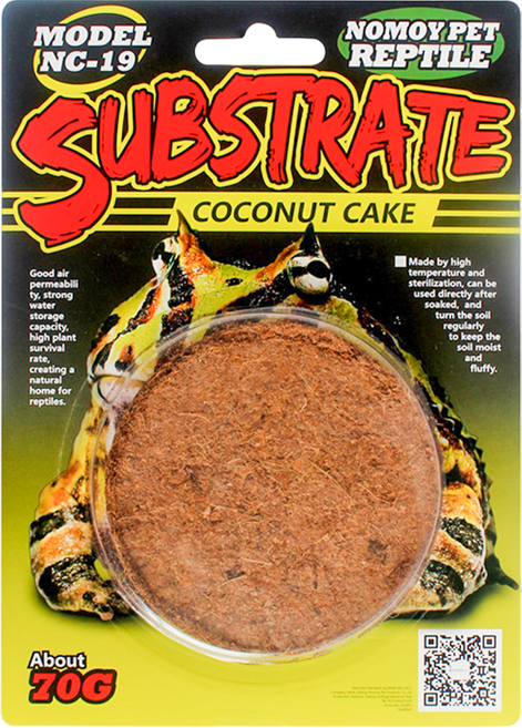 NOMOY PET REPTILE 無菌椰土爬蟲墊料 高保濕透氣墊材 適用於多種爬蟲寵物, 椰土磚, 1個