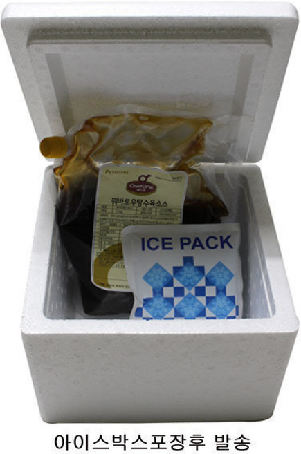 쉐프원 꿔바로우 탕수육소스 /아이스박스+냉매, 5개, 2kg