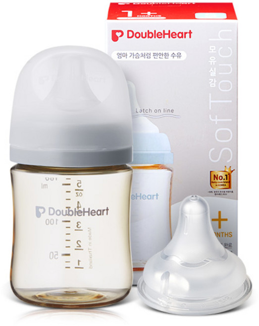 더블하트 모유실감 3세대 새벽그레이 160ml 싱글팩(젖병+젖꼭지 S), 1세트, 새벽그레이 젖꼭지(S)