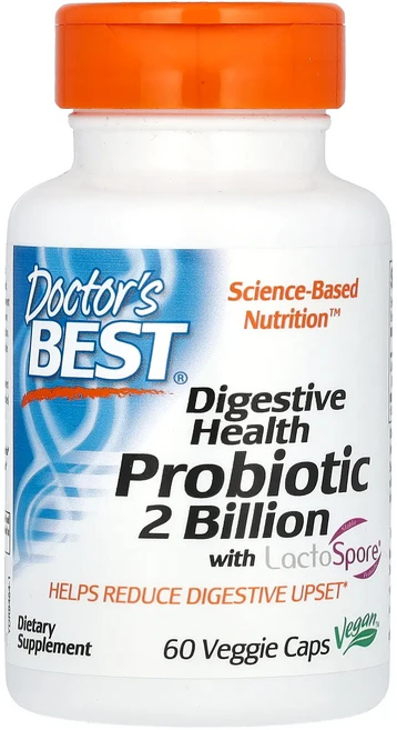 몸관리하세요 겨울입니다 Doctor's Best 소화 건강 LactoSpore 함유 20억 프로바이오틱 20억 베지 캡슐 60정 특별관리진행, 1 - 쿠팡