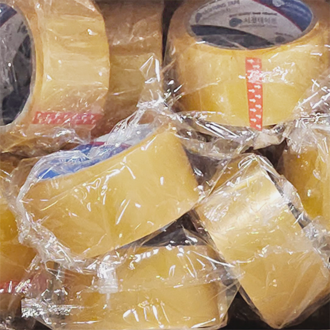 B급 러버 랜덤 테이프 (초강력 40~50M 50개입), 1박스, 투명