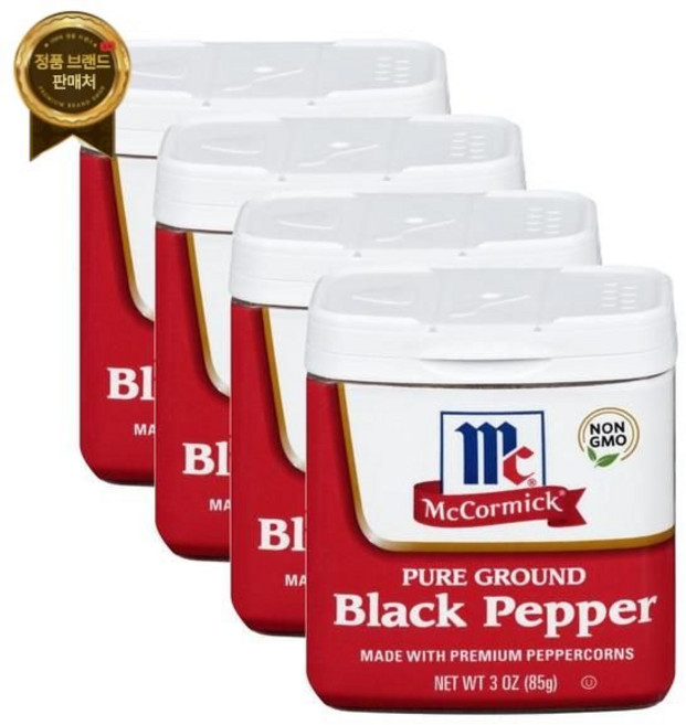 맥코믹 퓨어 그라운드 블랙 페퍼 후춧가루 85g x 2개, 4개