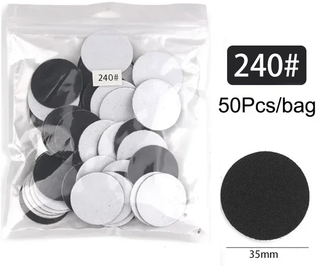 60/50개 교체 가능한 사포 디스크 큐티클 굳은살 제거 도구 각질 전동 발 파일 페디큐어 관리, 02 M-50Pcs 240grit