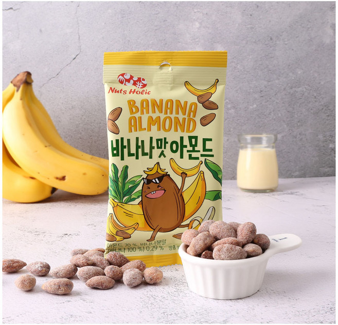 HALAL 넛츠홀릭 바나나맛 아몬드 할랄 30g 8개, 1개