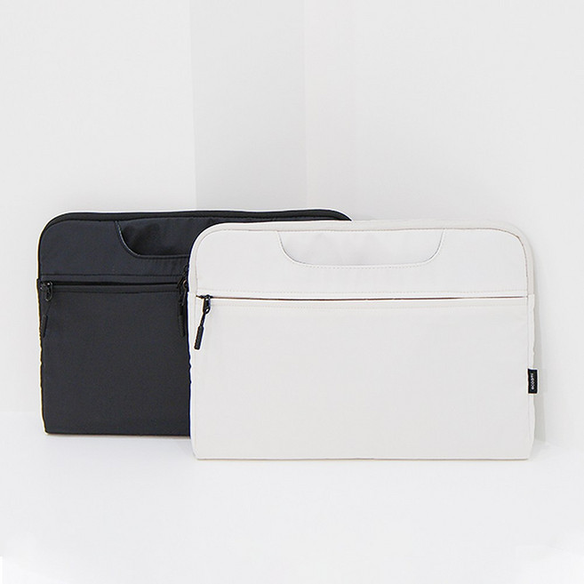 수정 / 슬림 노트북 맥북 파우치 가방 Ver 02, 크림화이트, 1개