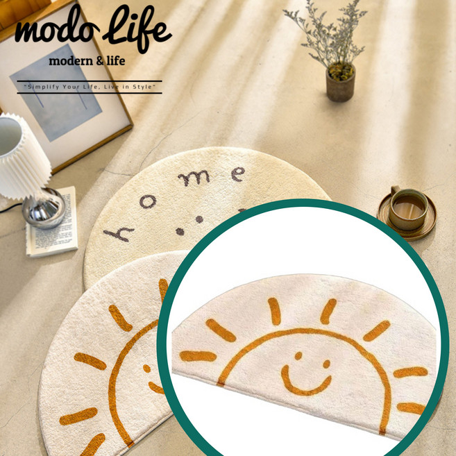 모도라이프 포근뽀송 미끄럼방지 캐릭터 발매트, 햇님