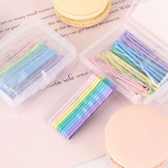 캔디플래닛 50개 파스텔 기본 실핀 미용 대용량 머리핀